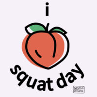I peach squat day - Women's Crop Tee Design