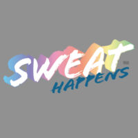Sweat Happens Rainbow Women's Cropped T-Shirt Design