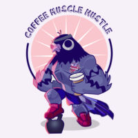 Coffee Muscle Hustle Mens Staple Design