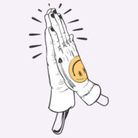 RIP Hands club crop Design