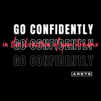 Go Confidently White Flamingo Design