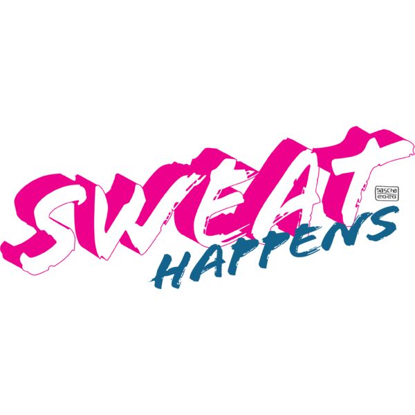 Sweat Happens Pink Text Thumbnail